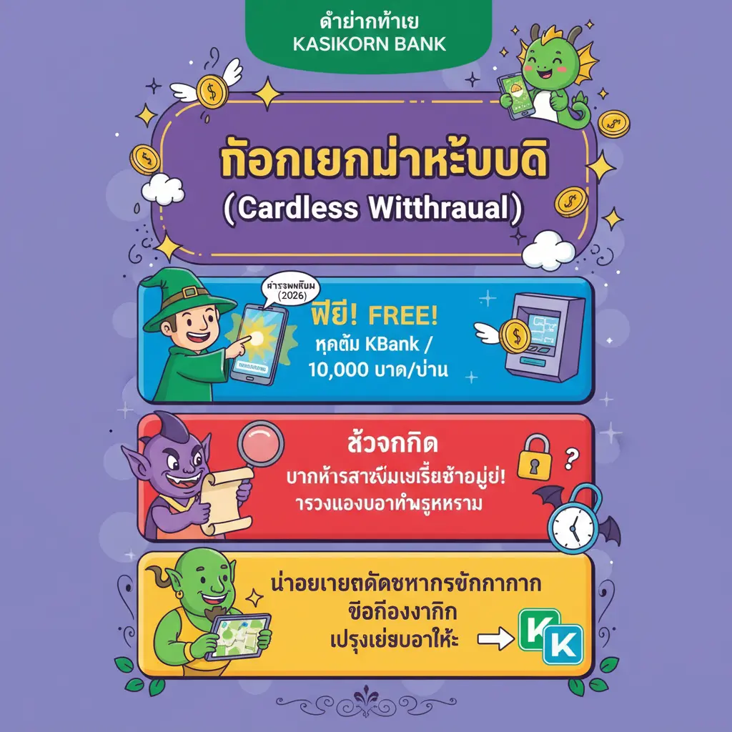 ถอนเงิน - ธนาคารกสิกรไทย