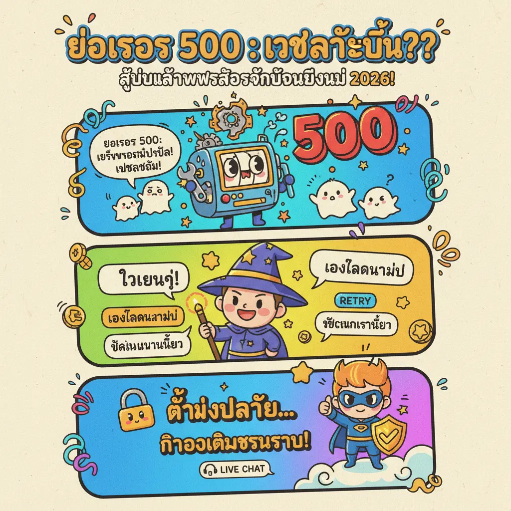 สอน วิธี เข้า เว็บ สล็อต - Error 500